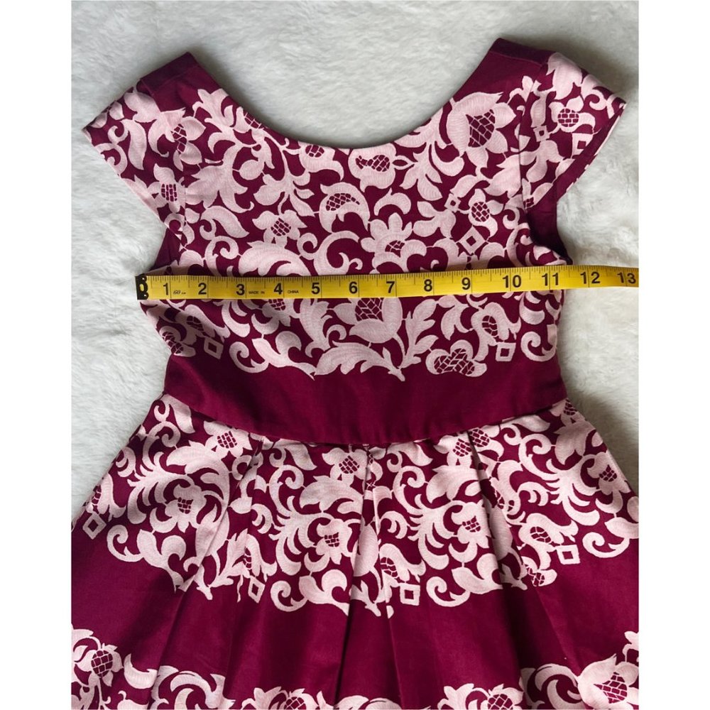 Janie and Jack Special Occasion Dress, Burgundy and Pink, Size 4 - EUC - Picture 4 of 7